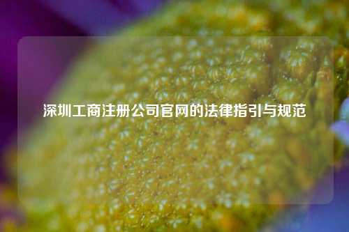 深圳工商注册公司官网的法律指引与规范